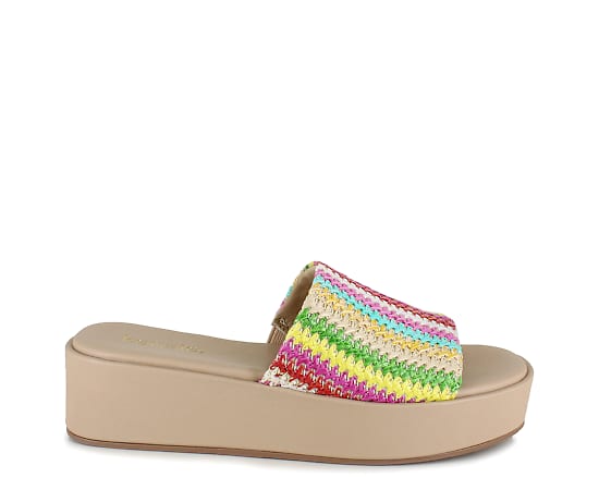 KENSIE-WOMENS CARLA SLIDE SANDAL