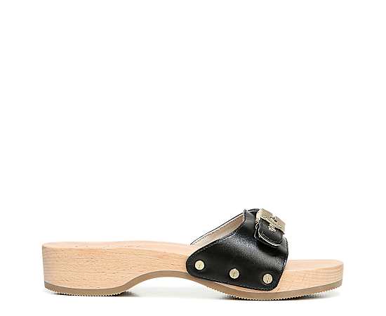 Dr. Scholl's Original Collection Women's Original Slide Sandals - Black Leather