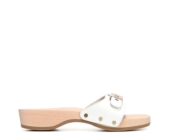 Dr. Scholl's Original Collection Women's Original Slide Sandals - White Leather