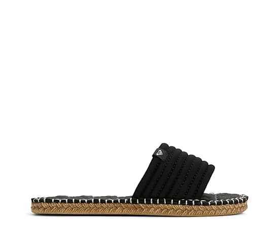 ROXY-WOMENS SHORESOFT FLAT SLIDE SANDAL