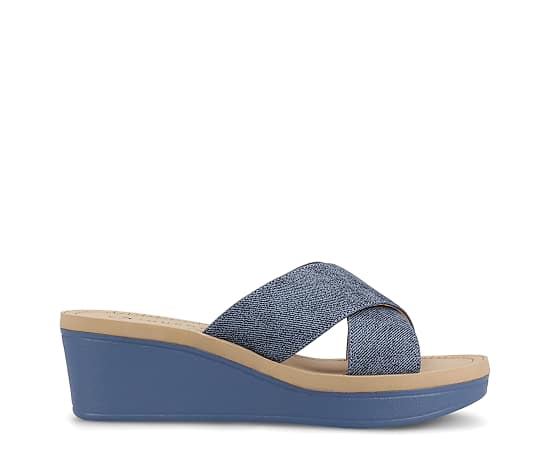 JOURNEE COLLECTION-WOMENS BIARA WEDGE SANDAL