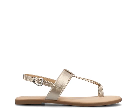 Journee Collection Womens Gerra Flat Sandals, 10 Medium, Beige