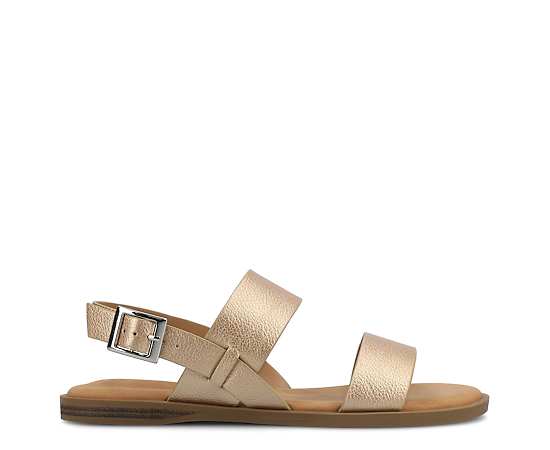 Journee Collection Womens Lavine Slingback Strap Flat Sandals, 9 Medium, Beige