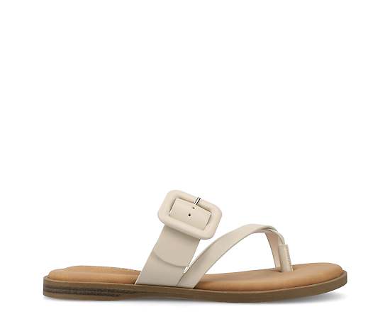 Journee Collection Womens Layra Slide Sandals, 10 Medium, White