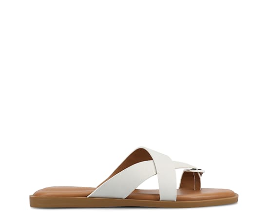 Journee Collection Womens Prizzie Slide Sandals, 7 1/2 Medium, Beige