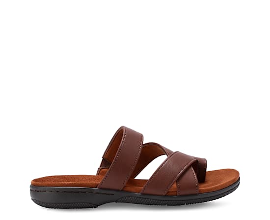 Eastland Womens Seaside Flat Sandals, 6 Medium, Brown