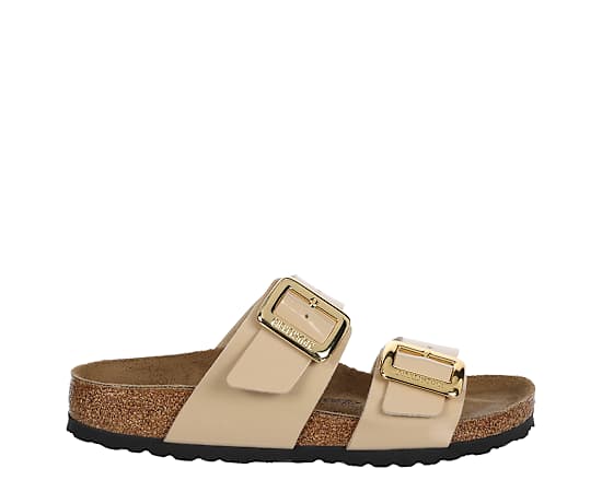 WOMENS SYDNEY LUXE BUCKLE FOOTBED SANDAL