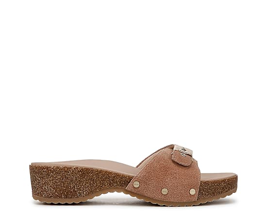 Dr. Scholl's Women's Original Flex Slide Sandals - Honey Brown Suede