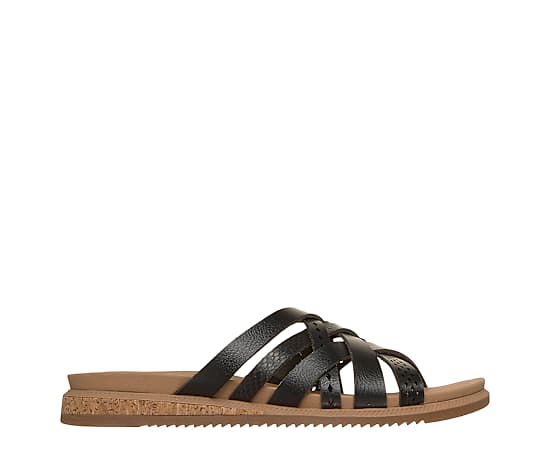 SKECHERS-WOMENS DESERT KISS LOW - SUNNY STROLLS WEDGE SANDAL