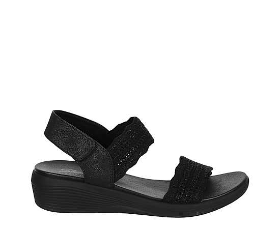 WOMENS ARYA SCALLOPED KNIT SLING SANDAL