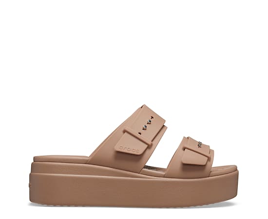 WOMENS BROOKLYN BUCKLE LOW PLATFORM WEDGE SANDAL