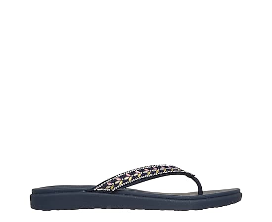 SKECHERS-WOMENS MEDITATION LUXE FLIP FLOP SANDAL