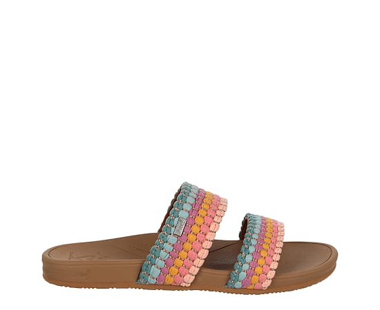 WOMENS BANDED HORIZON SLIDE SANDAL