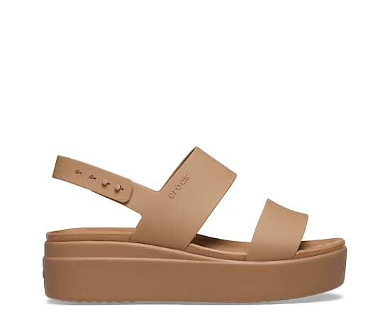 CROCS-WOMENS BROOKLYN LOW WEDGE SANDAL