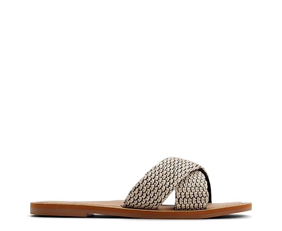 ROXY-WOMENS ANDREYA RAFFIA SLIDE SANDAL