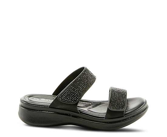 Womens Flexus(R) By Spring Step Bling Slide Sandals