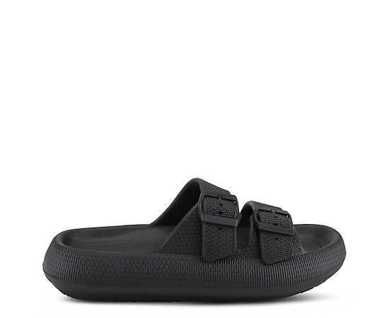 Flexus Bubbles Slide with Adjustable Rubber Buckle - Black