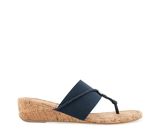 KENSIE-WOMENS DEBORAH WEDGE FLIP FLOP