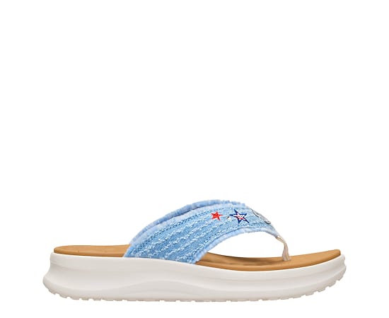 HEYDUDE-WOMENS TIDE FLIP DENIM STARS SANDAL