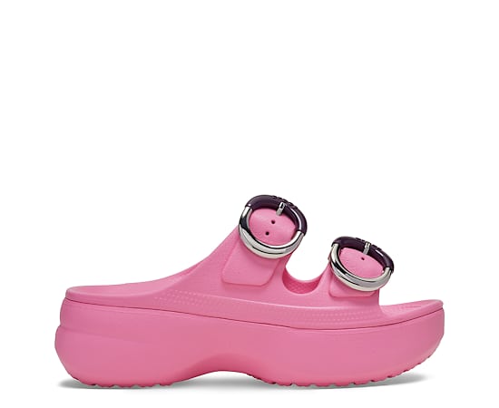 CROCS-WOMENS SATURDAY PLATFORM DIPPED BUCKLE SANDAL