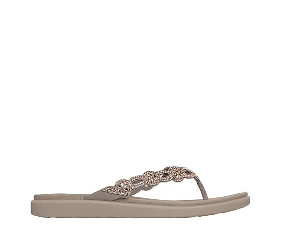 SKECHERS-WOMENS MEDITATION LUXE FLIP FLOP SANDAL