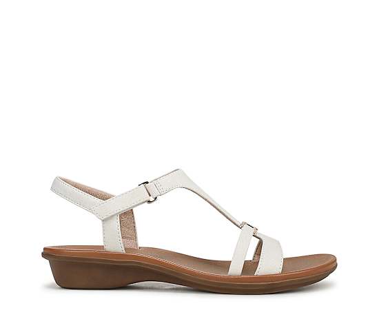 Naturalizer Women's Sofia Strappy Sandals - Warm White Faux Canvas