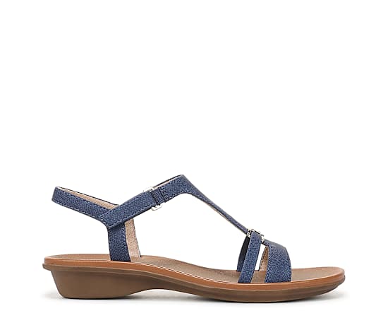 Naturalizer Women's Sofia Strappy Sandals - Navy Faux Canvas