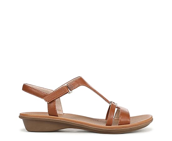 Naturalizer Women's Sofia Strappy Sandals - Walnut Brown Faux Leather
