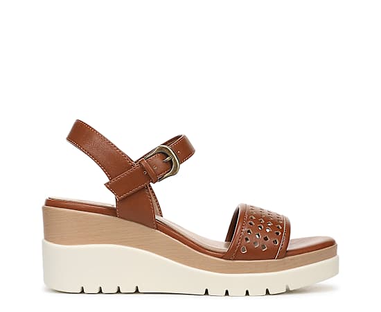 NATURAL SOUL BY NATURALIZER-WOMENS GRACIELA-PERF WEDGE SANDAL