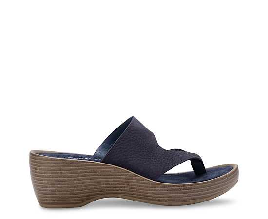 Eastland Womens Laurel Wedge Sandals, 7 Medium, Blue