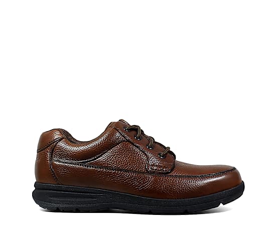 Big & Tall Men's Cam Moc Toe Oxford Shoes - Cognac - Size 15 Wide
