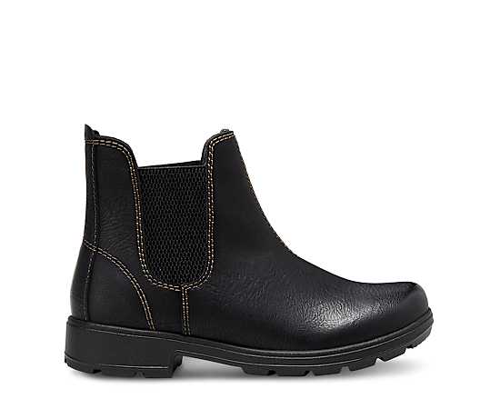 Eastland Womens Baja Chelsea Block Heel Boots, 9 Medium, Black