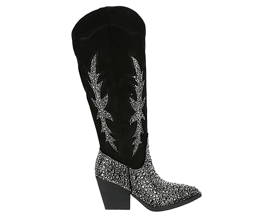 WOMENS APPLE WIDE CALF WESTERN BOOT