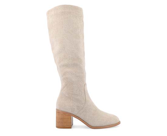 MADDEN GIRL WOMENS MOMENTOO WIDE CALF TALL BOOT - NATURAL