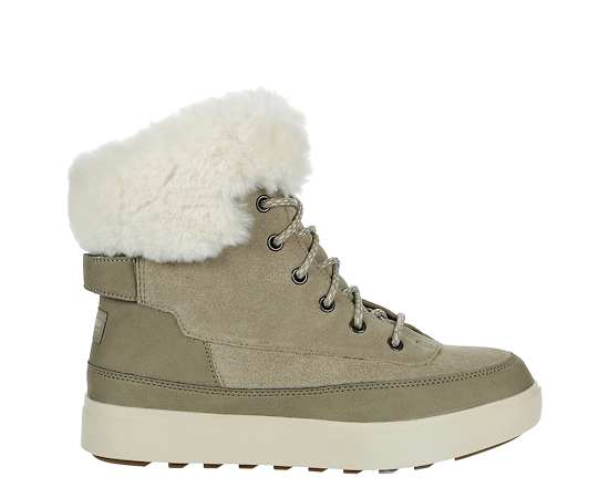 WOMENS RYANNA LACE UP FUR BOOT