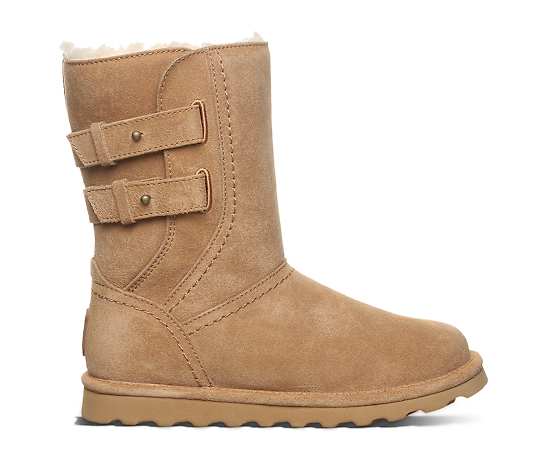 Bearpaw Women's Aurelia Suede Winter Round Toe Boots - Iced Coffee