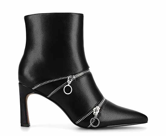 Journee Collection Womens Catoa Stiletto Heel Booties, 8 Medium, Black