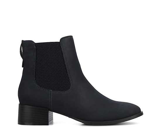 Journee Collection Women's Chayse Chelsea Booties - Navy Nubuck