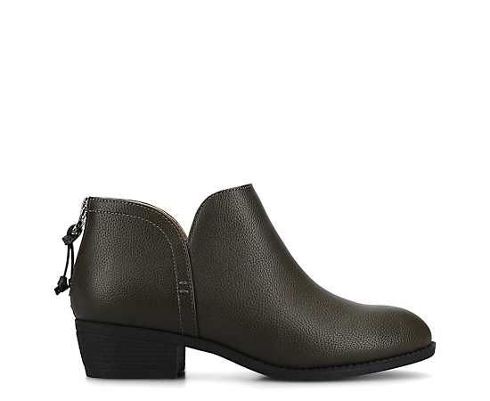 Journee Collection Women's Livvy Side Split Ankle Booties - Vintage Olive