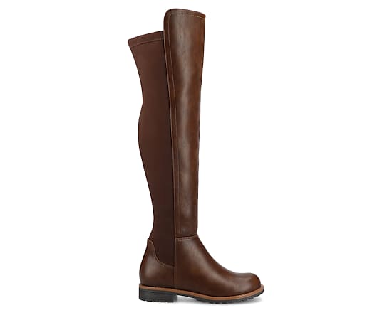 Journee Collection Women's Morrigan Elastic Stretch Round Toe Casual Boots - Chocolate
