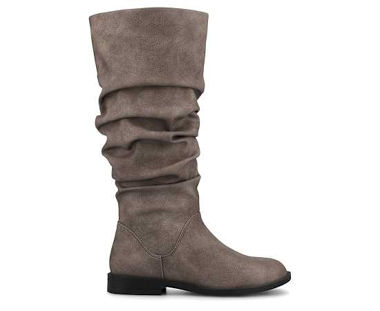 Journee Collection Womens Pennie Block Heel Dress Boots, 10 Medium, Gray
