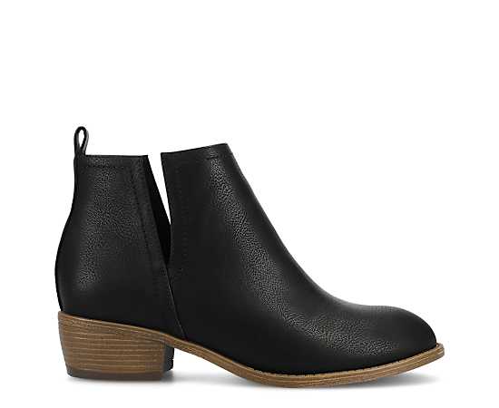Journee Collection Womens Rimi Block Heel Booties, 7 Medium, Black