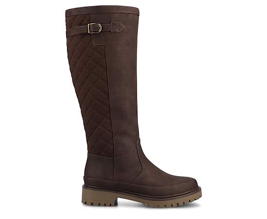 Journee Collection Womens Zemmie-Wc Wide Calf Block Heel Dress Boots, 8 Medium, Brown