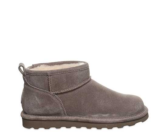 Bearpaw Women's Shorty Round Toe Suede Booties - Morel