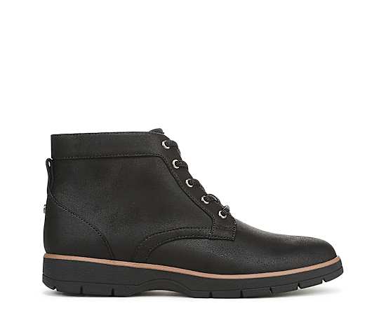 Dr. Scholl's Women's Northstar Lace Up Boot Black Faux Leather DRSCH 10.0 M