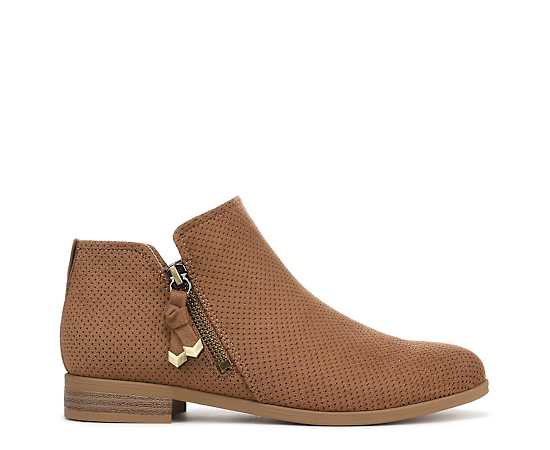 Dr. Scholl's Women's Reverie Ankle Bootie Boots Honey Brown Fabric DRSCH Microfiber 6.5 M
