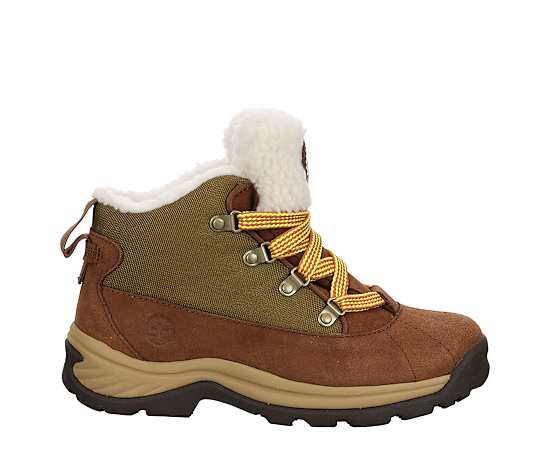 TIMBERLAND-WOMENS WHITE LEDGE MID LACE-UP WATERPROOF SNOW BOOT