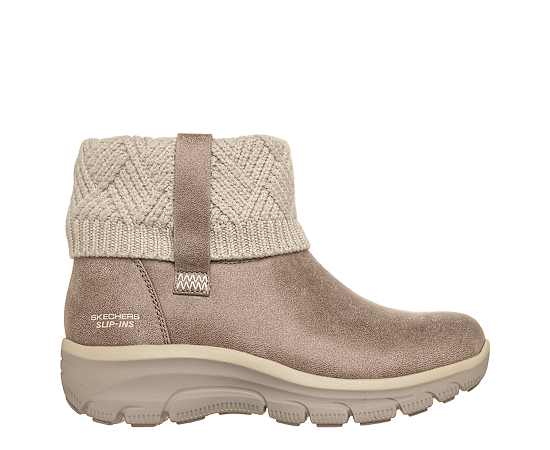 SKECHERS-WOMENS SLIP-INS EASY GOING-COZY WEATHER BOOT