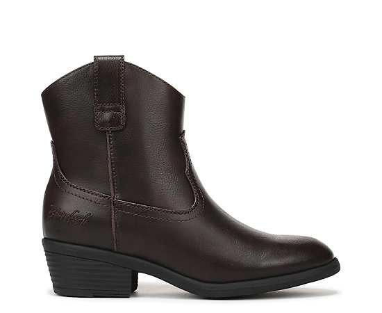 Blowfish Malibu Women's Southwest Western Short Almond Toe Boots - Wine