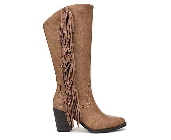 Blowfish Malibu Women's Criss 2 Western Tall Pointed Toe Boots - Tan